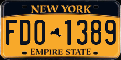 NY license plate FDO1389