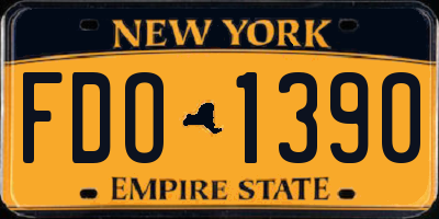 NY license plate FDO1390