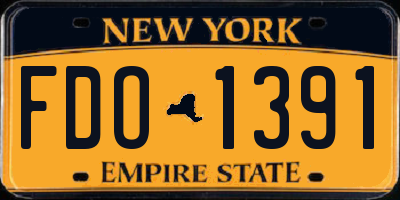 NY license plate FDO1391