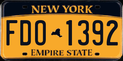NY license plate FDO1392