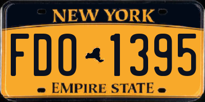 NY license plate FDO1395