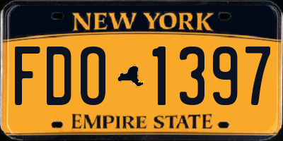 NY license plate FDO1397