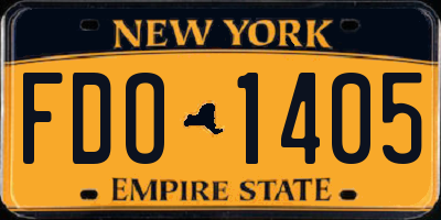 NY license plate FDO1405