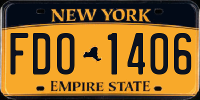 NY license plate FDO1406