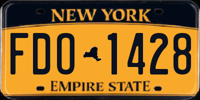 NY license plate FDO1428