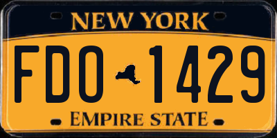 NY license plate FDO1429
