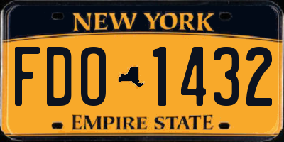 NY license plate FDO1432