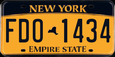 NY license plate FDO1434