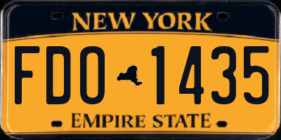 NY license plate FDO1435
