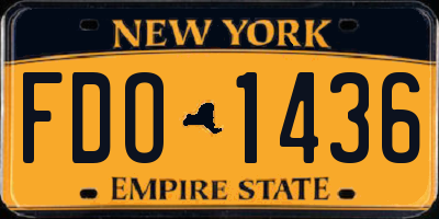 NY license plate FDO1436