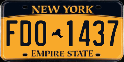 NY license plate FDO1437
