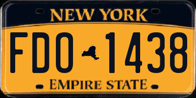 NY license plate FDO1438