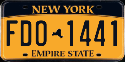 NY license plate FDO1441