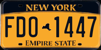 NY license plate FDO1447