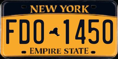 NY license plate FDO1450