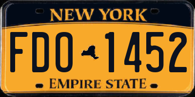 NY license plate FDO1452