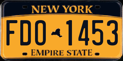 NY license plate FDO1453