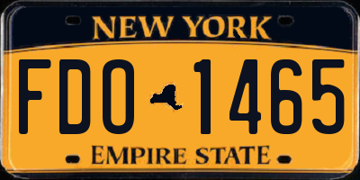 NY license plate FDO1465