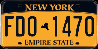 NY license plate FDO1470