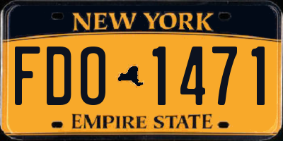 NY license plate FDO1471
