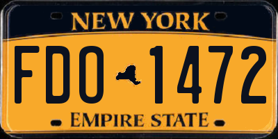 NY license plate FDO1472