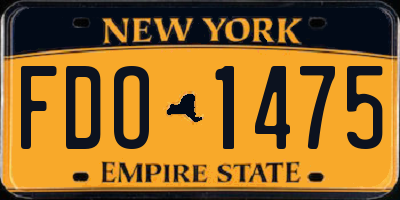 NY license plate FDO1475
