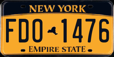 NY license plate FDO1476