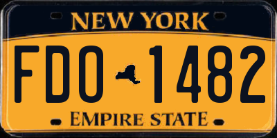 NY license plate FDO1482