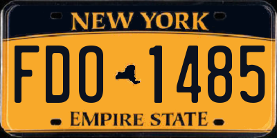 NY license plate FDO1485