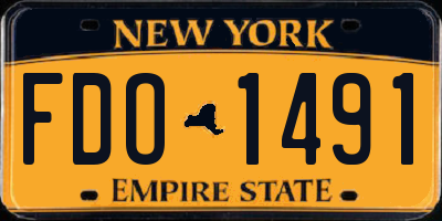 NY license plate FDO1491