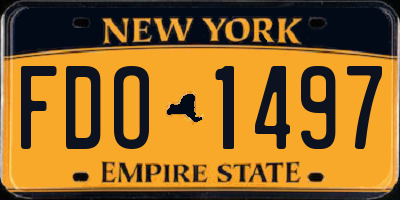 NY license plate FDO1497