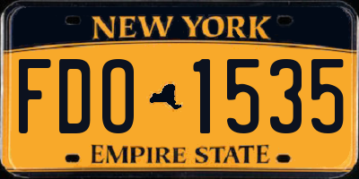 NY license plate FDO1535