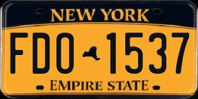 NY license plate FDO1537