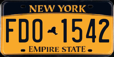 NY license plate FDO1542