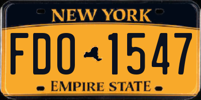 NY license plate FDO1547