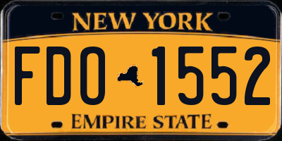 NY license plate FDO1552