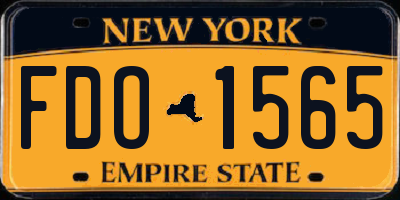 NY license plate FDO1565