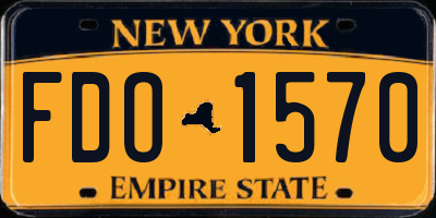 NY license plate FDO1570