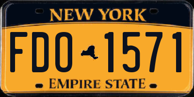 NY license plate FDO1571