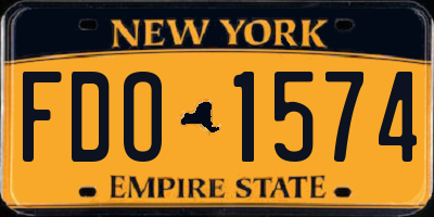 NY license plate FDO1574