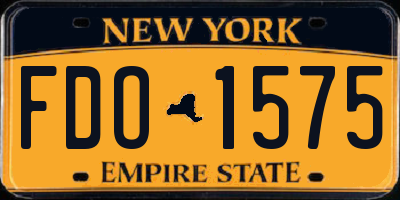 NY license plate FDO1575