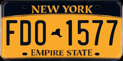 NY license plate FDO1577