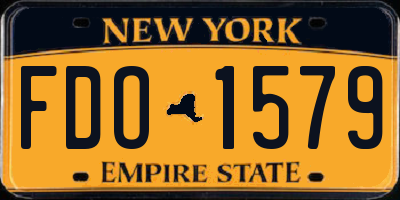 NY license plate FDO1579
