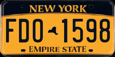 NY license plate FDO1598