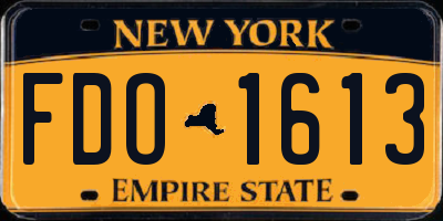 NY license plate FDO1613