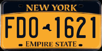NY license plate FDO1621