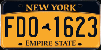 NY license plate FDO1623