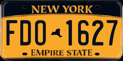NY license plate FDO1627
