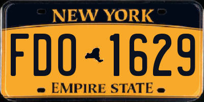 NY license plate FDO1629