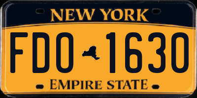 NY license plate FDO1630